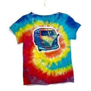 Women's Volkswagen Bus Tie-Dye Boho Festival Tee